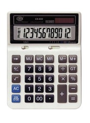 FIS 12 Digits Desktop Calculator, White