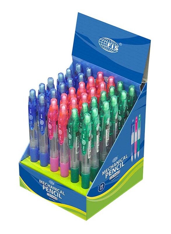 

FIS 36-Piece Mechanical Pencil Set, 0.7mm, FSMP-01, Multicolour