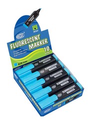 FIS 10-Piece Fluorescent Erasable Markers Set, Blue
