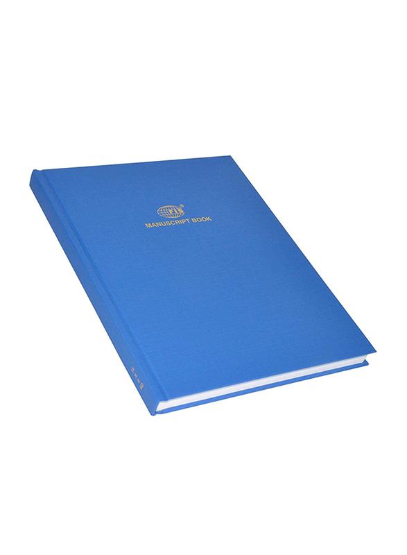 FIS Manuscript Notebook Set, 8mm Single Ruled, 4 Quire, 5 x 192 Sheets, 10 x 8 inch Size, FSMN10X84Q, Blue