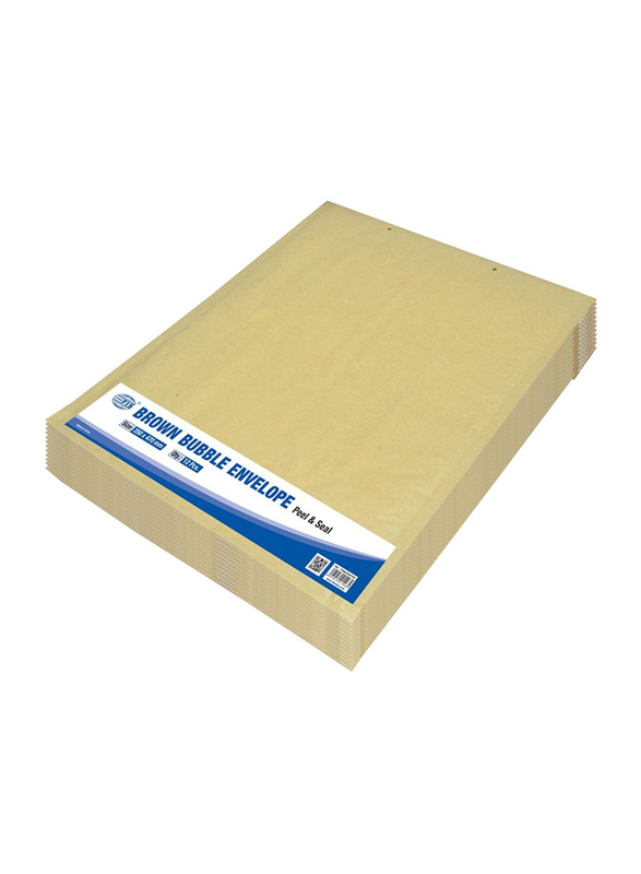 FIS Bubble Envelopes, 350 x 470mm, 12 Pieces, FSAE350470N, Brown