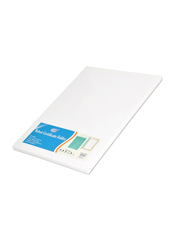 FIS Velvet Certificate Folder with Certificate, A4 Size, Light Green