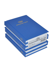 FIS Manuscript Notebook Set, 8mm Single Ruled, 3 Quire, 5 x 144 Sheets, 105 x 148 mm, A6 Size, FSMNA63Q, Blue