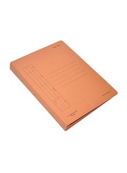FIS Flat File with Plastic Fastener, F/S Size, 480GSM, 50 Pieces, FSFF3OR, Orange