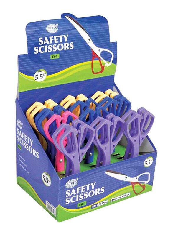 

FIS 24-Piece Safety Scissor Set, 5.5 inch, FSSE05D, Assorted Colour