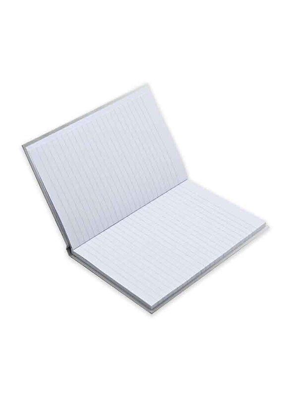 FIS Hard Cover Single Line Notebook, 5 x 100 Sheets, FSNBA5SL100SL, Silver