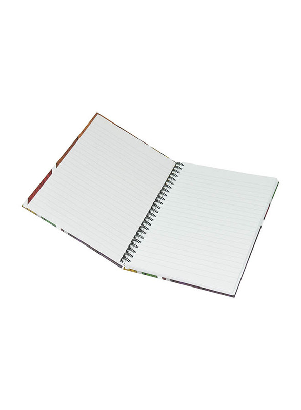 Light 5-Piece Spiral Hard Cover Notebook, Single Ruled, 100 Sheets, A5 Size, LINBSA51603, Multicolour