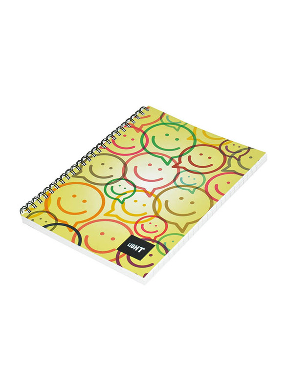 Light 10-Piece Spiral Soft Cover Notebook, Single Ruled, 100 Sheets, A5 Size, LINBA51705S, Multicolour