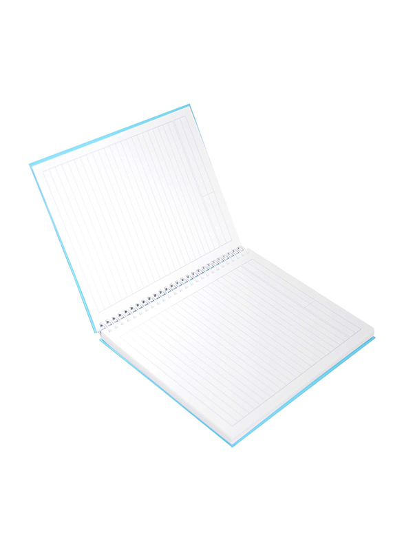 FIS Spiral Hard Cover Single Line Notebook Set, 5 x 100 Sheets, 9 x 7 inch, FSNBS97NA220, Blue