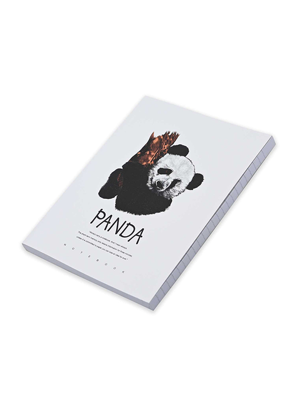 FIS Panda Design Soft Cover Notebook, 5 x 96 Sheets, A5 Size, FSNBSCA596-PAN5, White