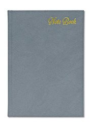 FIS Italian Ivory Paper Notebook with Bonded Leather, 196 Pages, 70 GSM, A5 Size, FSNBHCA5IVBL, Grey