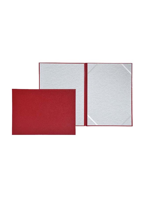 FIS Certificate Folders Hard Cover Vinyl Material, FSCLCH02MR, Red