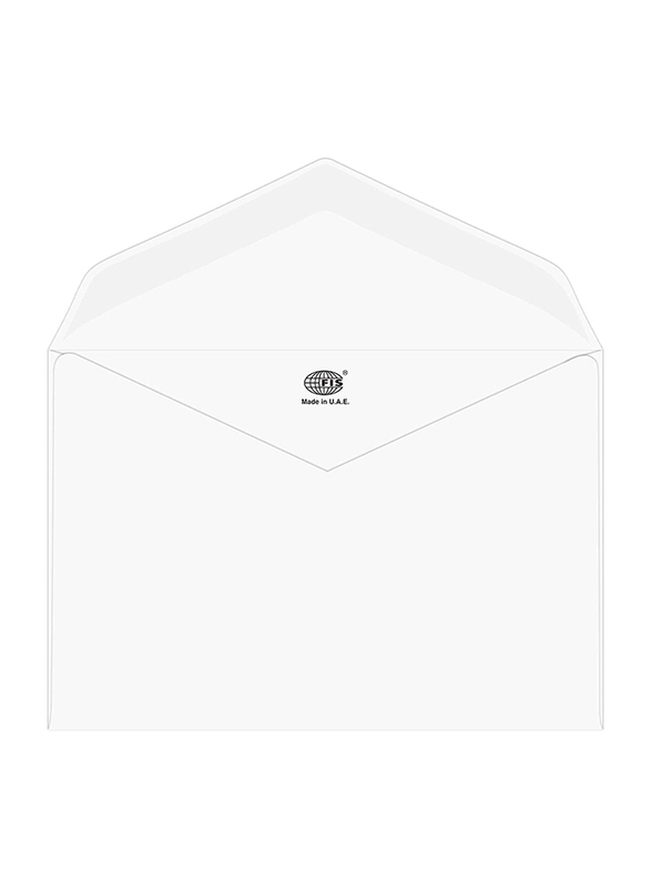 FIS Executive Envelopes Glued, 5.70 x 7.87 inch, 50 Pieces, Moon Beam White