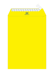 FIS Colour Peel & Seal Envelopes, 50-Piece, 80 GSM, 10 x 7-Inch, Neon Lemon