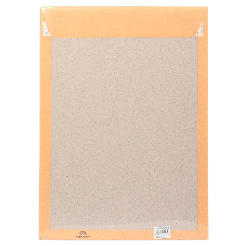 FIS Manila Envelopes with Base Board, 120gsm, Size 12.6"x9" Inches(228.6x320mm), Easy Closure Peel & Seal, Packet of 12 Pieces, Brown Color-FSEV108MG12