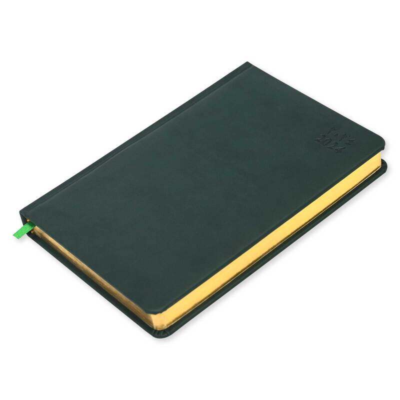 

FIS 2024 Arabic/English Golden Diary, 384 Sheets, 70 GSM, A5 Size, FSDI19AEG24GR, Green