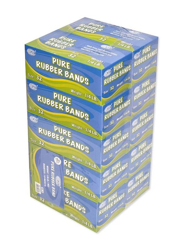 FIS 10 Boxes Pure Rubber Band, Yellow