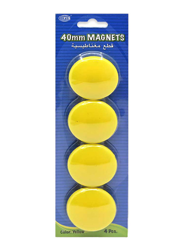 FIS Colored Magnet Set, 3 Pack, FSMI203040YL/3, Yellow