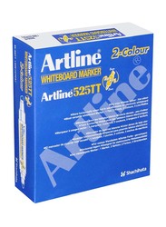 Artline 12-Piece Twin White Board Marker Set, 2.0-5.0mm, ARMK525TBKRE, Black/Red