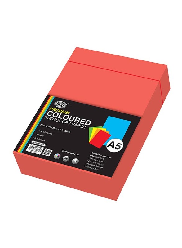 FIS Premium Color Photocopy Paper, 500 Sheets, 80 GSM, A5 Size