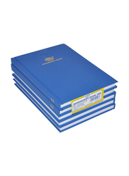 FIS Manuscript Notebook Set, 8mm Single Ruled, 3 Quire, 5 x 144 Sheets, 148 x 210mm, A5 Size, FSMNA53Q, Blue
