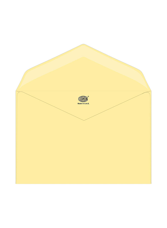 FIS Executive Laid Paper Envelopes Glued, 4.72 x 7.28 inch, 25 Pieces, Cream
