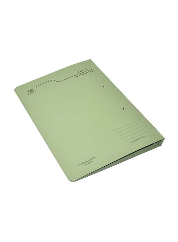 FIS Transfer File Set with Fastener, Arabic, 320GSM, F/S Size, 50 Pieces, FSFF4AGR, Green