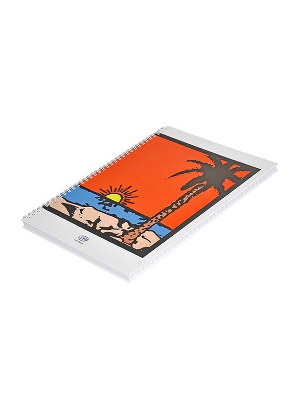 FIS Spiral Hard Cover Single Line Notebook Set, 5 x 100 Sheets, A4 Size, FSNBSA41901, Multicolour