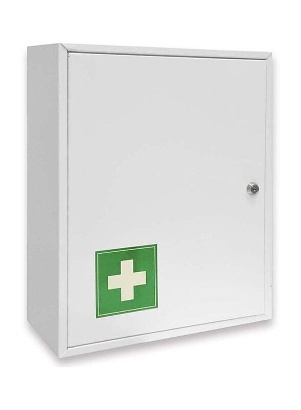 FIS First Aid Box Steel, 160 x 370 x 460mm, FSGNTX0310, White