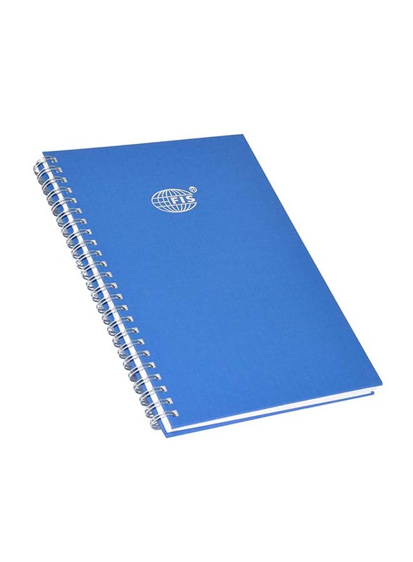 FIS Manuscript Book, 8mm Single Ruled, 2 Quire, 96 Sheets, A5 Size, FSMNA52QSB, Blue