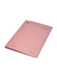 FIS Transfer File Set with Fastener, English, 320GSM, F/S Size, 50 Pieces, FSFF4EPI, Pink