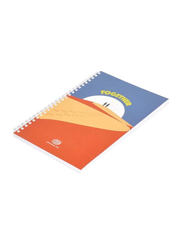 FIS Spiral Soft Cover Single Line Notebook Set, 10 x 100 Sheets, A5 Size, FSNBA51906S, Multicolour