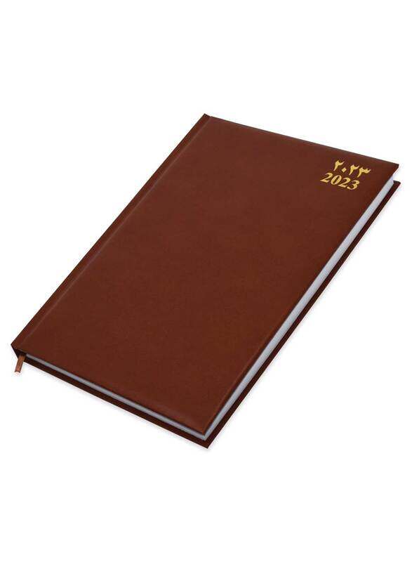 

FIS 2023 Arabic/English Diary, 384 Sheets, 60 GSM, A4 Size, FSDI42AEN23BR, Brown