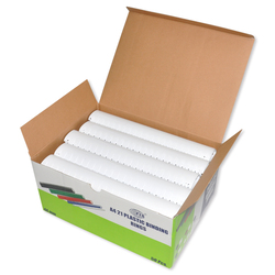 FIS 44mm Plastic Binding Rings with 410 Sheets Capacity, 50 Piece, FSBD44WH, White