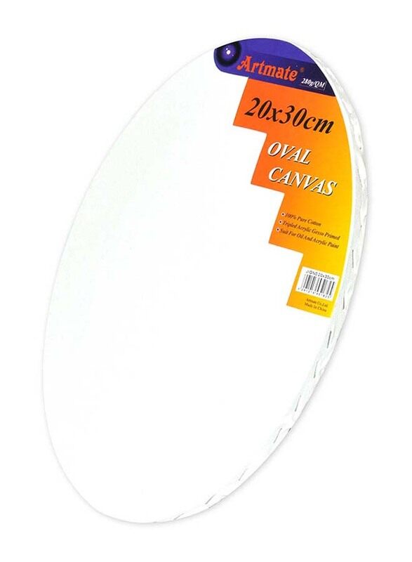 

Artmate Oval Canvas, JIGN02030, 20 x 30cm, White