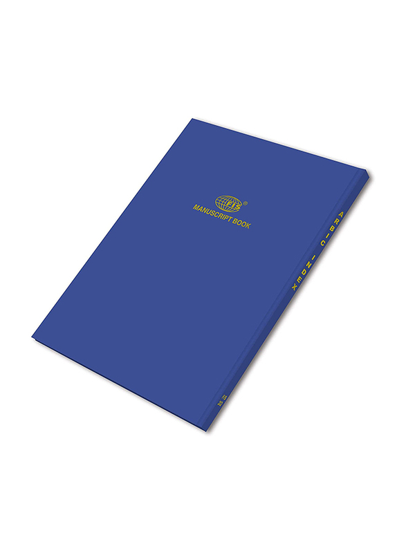FIS Manuscript Arabic Index Notebook, 8mm Single Ruled, 2 Quire, 96 Sheets, F/S 210 X 330mm, FSMNFS2QIA, Blue