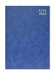 FIS 2024 Arabic/English Saturday & Sunday Combined Diary, 320 Sheets, 60 GSM, A4 Size, FSDI47AE24BL, Blue