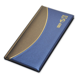 FIS English Address Book with PVC Padded Cover with Gilding, 120 x 240mm, 60 Sheets, FSAD12X24EGS, Olive/Blue