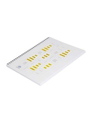 FIS Spiral Soft Cover Single Line Notebook Set, 10 x 8 inch, 10 Piece x 100 Sheets, FSNB1081907S, White