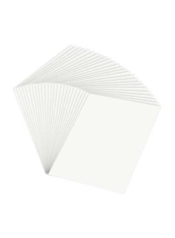 Folia Photo 25-Piece Mounting Board Smooth Surface 220gsm, FOCH61221/25/00, White