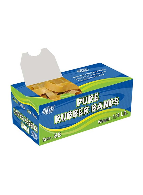 FIS 10 Boxes Pure Rubber Band, Yellow