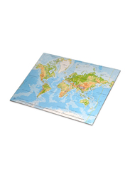 FIS Arabic World Map PVC Desk Blotter, Multicolour