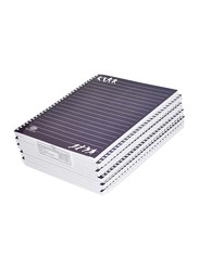 FIS Spiral Soft Cover Single Line Notebook Set, 10 x 8 inch, 10 Piece x 100 Sheets, FSNB1081905S, Purple