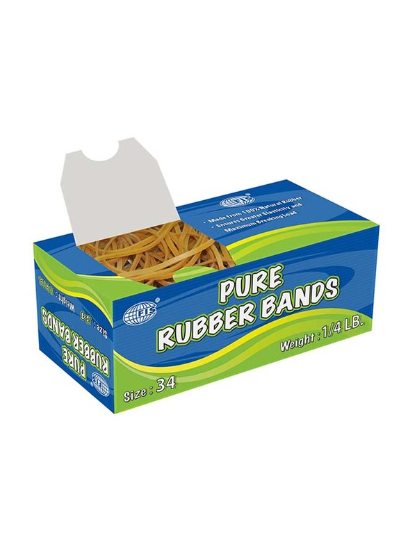 FIS Pure Rubber Bands, 34 Size, Yellow