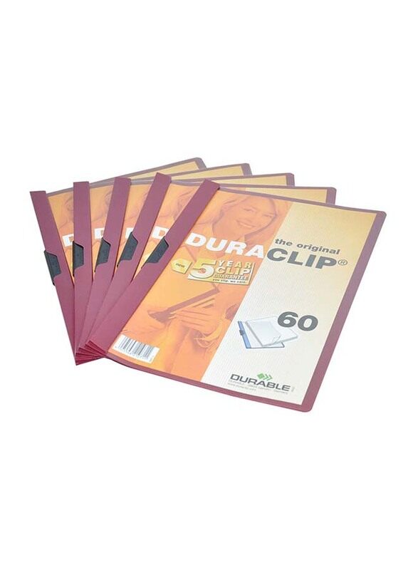 

Durable Duraclip File, A4 Size, 25 Pieces, DUPG2209-31, Dark Red