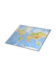 FIS English World Map PVC Desk Blotter, Multicolour
