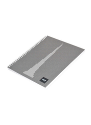 FIS Light Spiral Soft Cover Notebook, 100 Sheets, 10 Piece, LINB1081706S, Grey