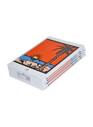 FIS Spiral Hard Cover Single Line Notebook Set, 5 x 100 Sheets, A4 Size, FSNBSA41901, Multicolour