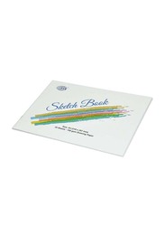 FIS 12-Piece Binded Sketch Book Set, 20 Sheets, A4 Size, 100GSM, FSSKB20A41801, White