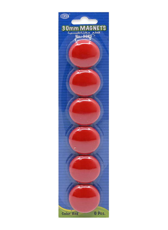 FIS Colored Magnet Set, 3 Pack, FSMI203040RE/3, Red